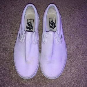 White Slip-on Vans